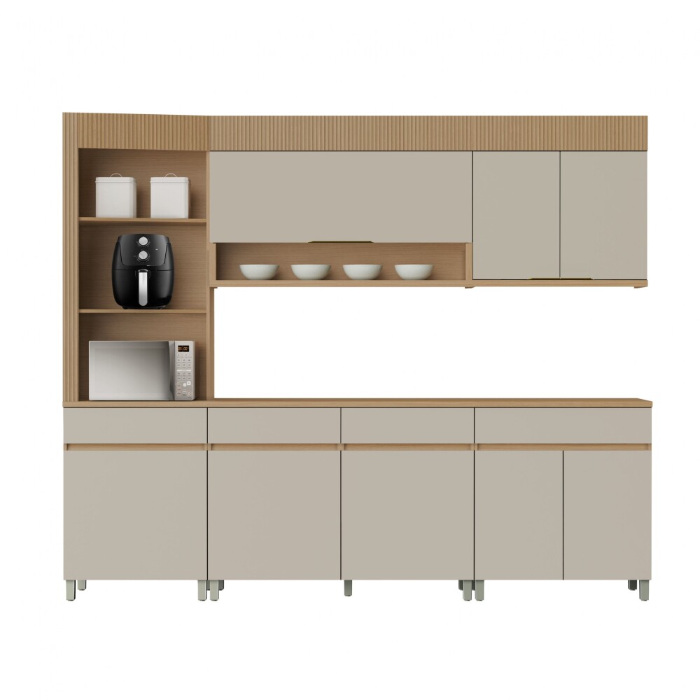 Aéreo 1 Puertas Realeza Premium 120cm Marron/Gris Aéreo 1 Puertas Realeza Premium 120cm Marron/Gris