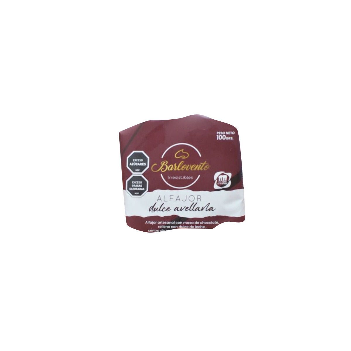 Alfajor dulce avellana Barlovento 