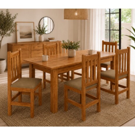JUEGO DE COMEDOR MESA + 6 SILLAS JUEGO DE COMEDOR MESA + 6 SILLAS