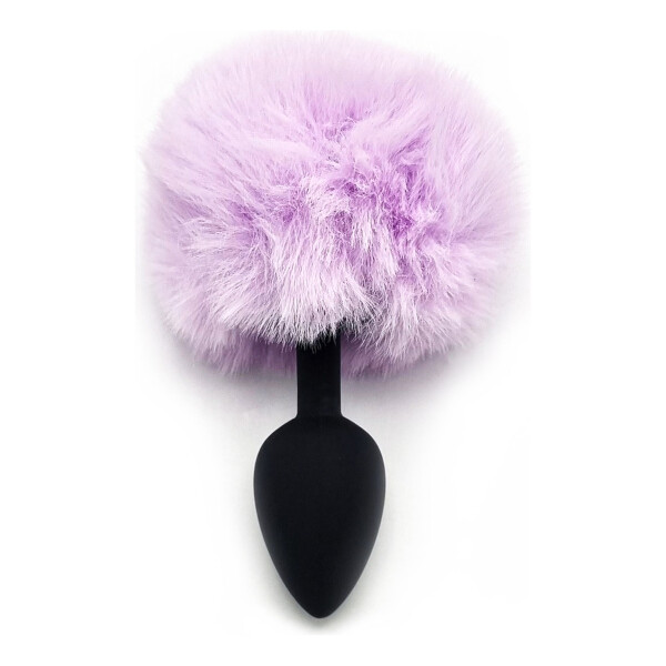 Plug Anal Pompón Conejita Consolador Estimulador Talle S Variante Color Lila Negro