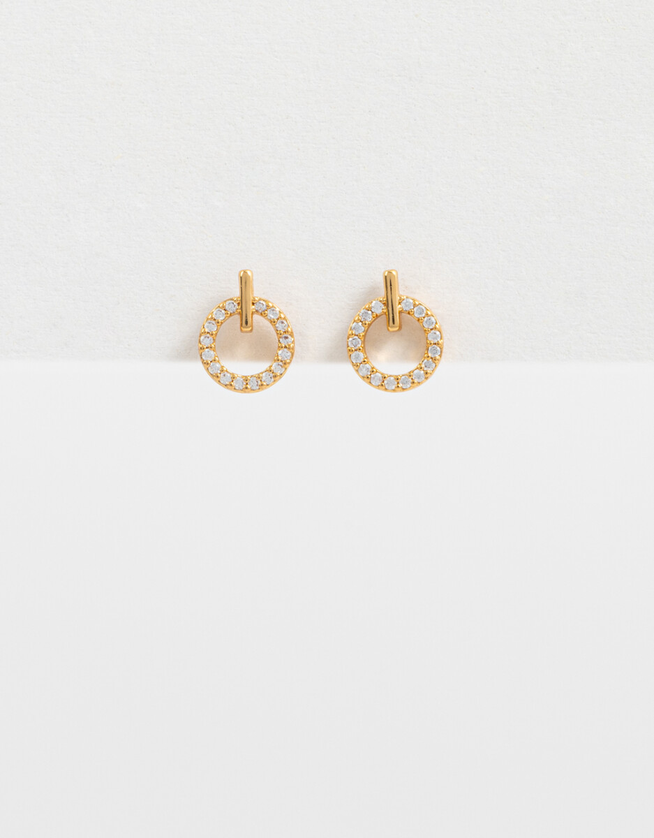 Aros Pasantes Oro Zirconia 