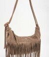 Cartera Gamuza Vegana Flecos Vison