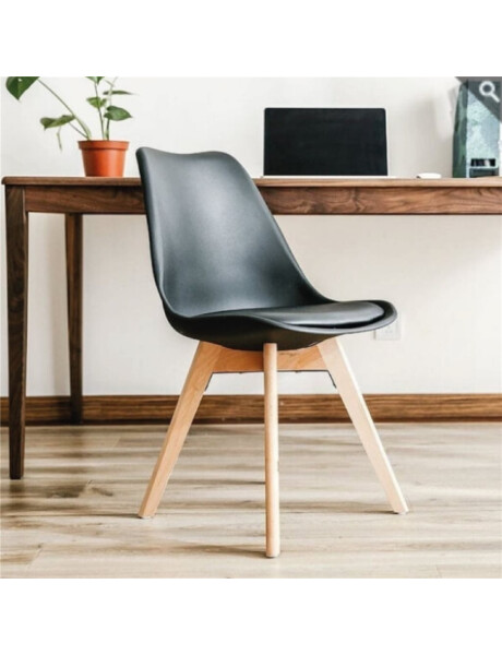 SILLA EAMES JOLY COMEDOR ACOLCHONADO NEGRO SILLA EAMES JOLY COMEDOR ACOLCHONADO NEGRO