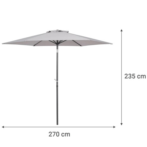 SOMBRILLA DE JARDIN 2.7M TAUPE SOMBRILLA DE JARDIN 2.7M TAUPE