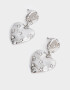 Aros Colgantes Cortos Limited Edition Aros Colgantes Cortos De Corazón - Plateado