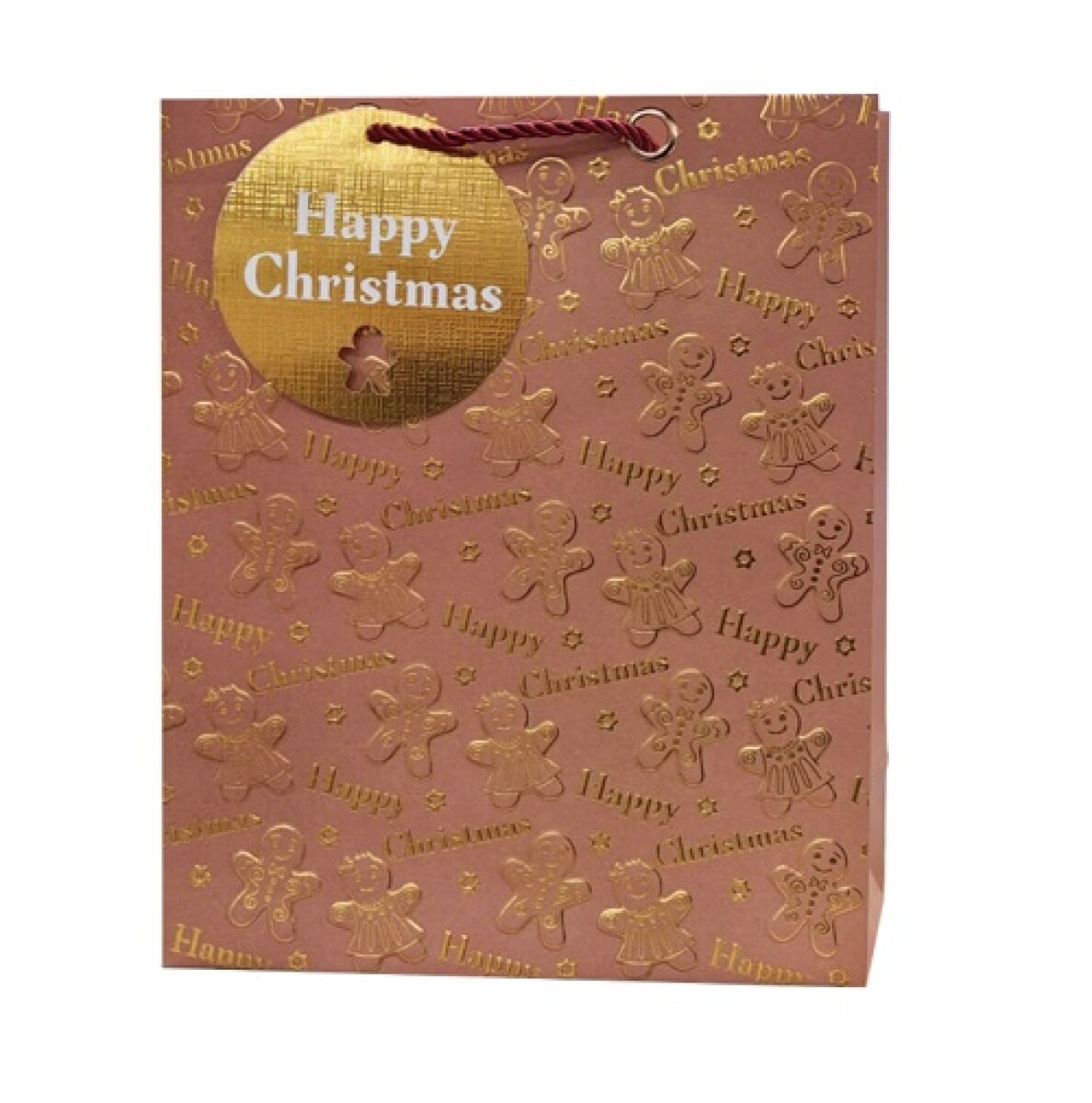 Bolsa de regalo navideña con relieve 