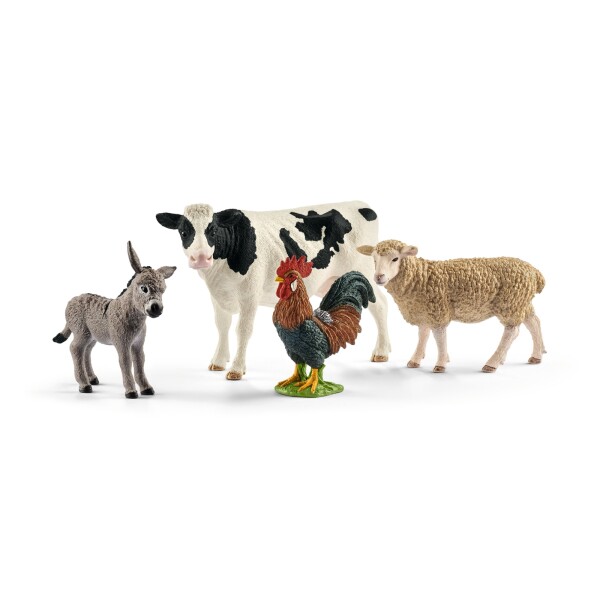 Figura Schleich Juguete Granja Vaca Oveja Gallo Burro Niño Figura Schleich Juguete Granja Vaca Oveja Gallo Burro Niño