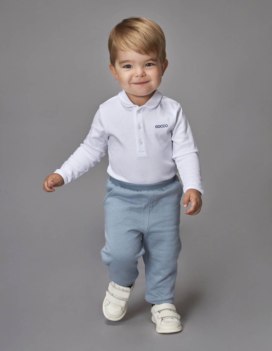 Polo Body Blanco Con Cuello Bebe - Blanco Optico 