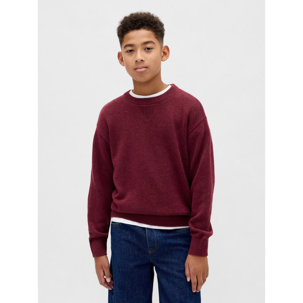 LS COTTON CREW - RED DELICIOUS 