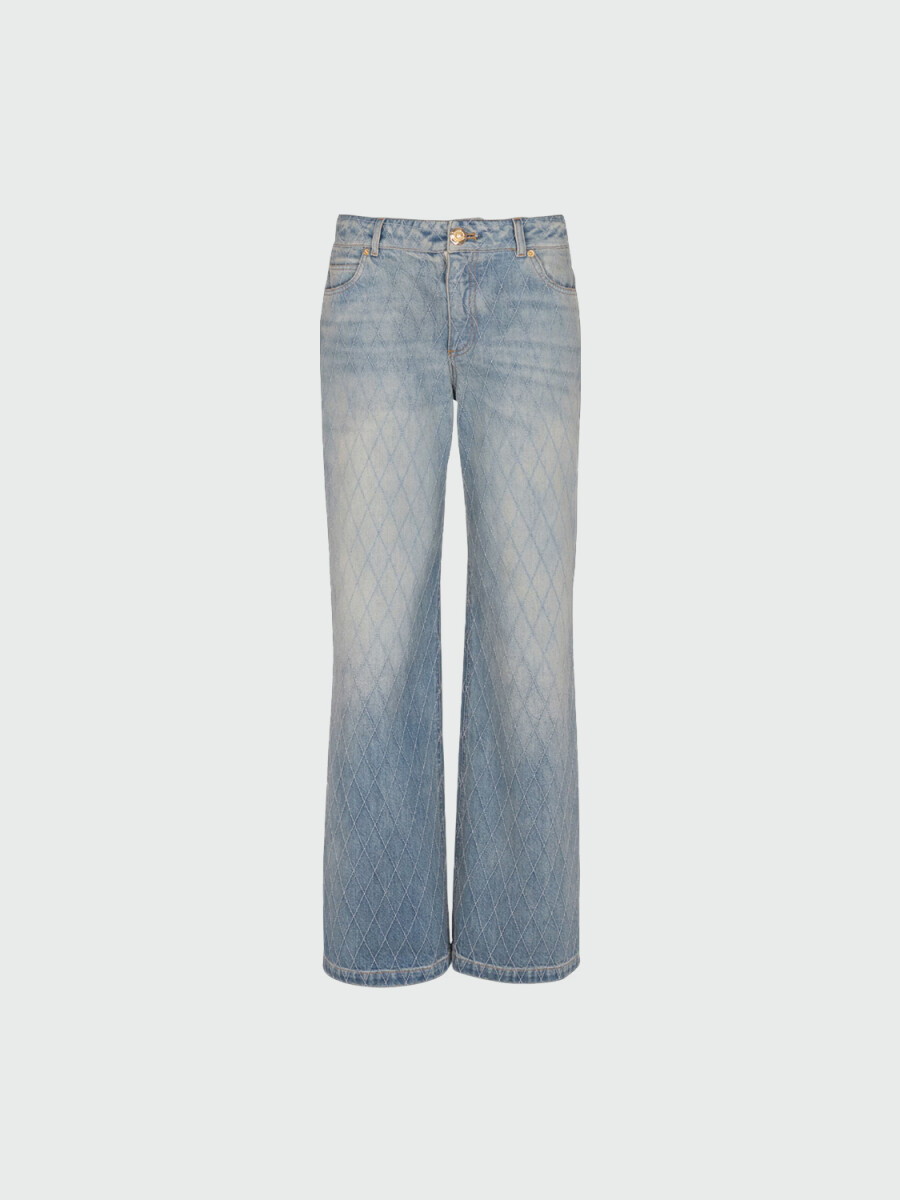 BALMAIN - JEANS STRAIGHT-FIT DIAMOND DENIM 
