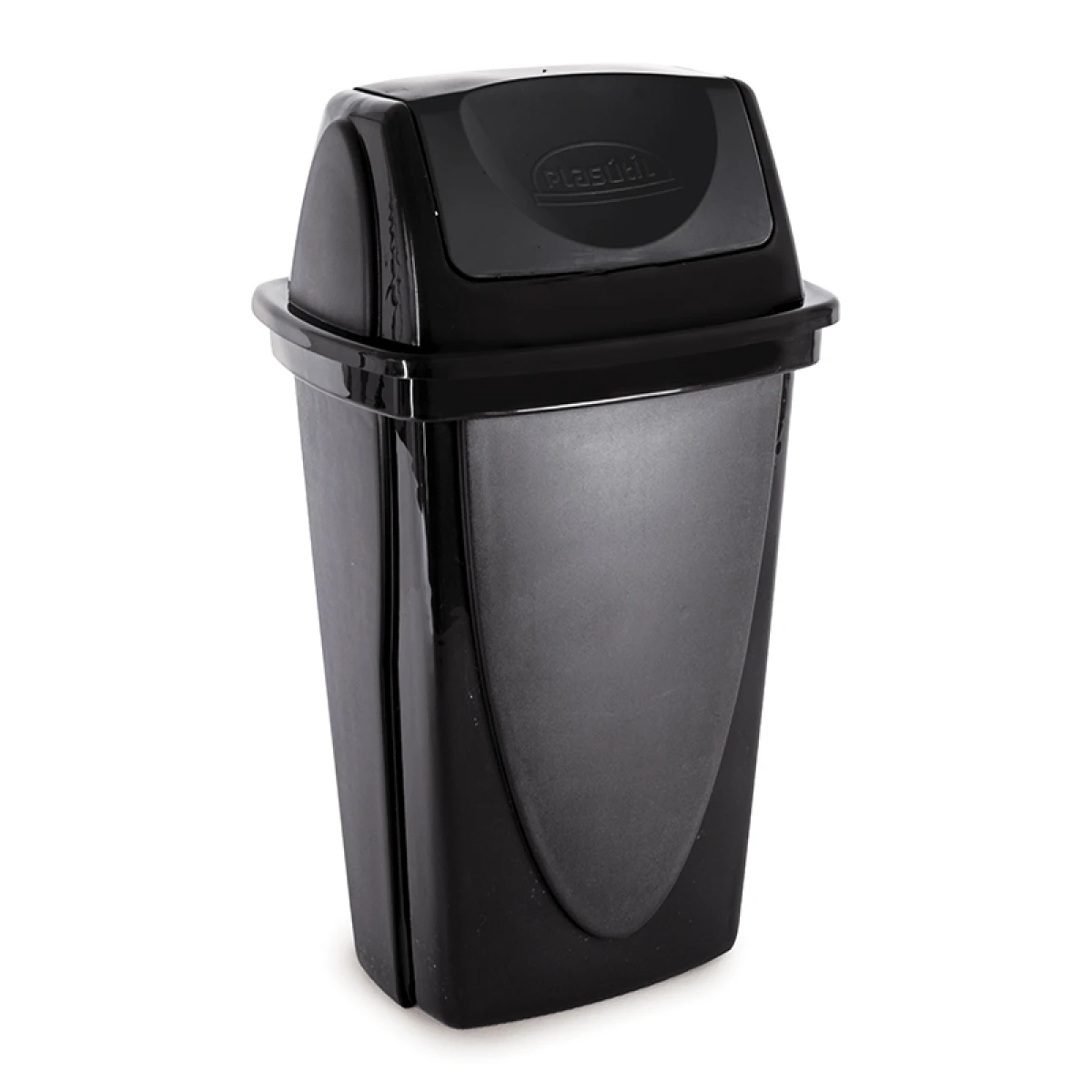 Basurero Plástica con Tapa Vaivén 7,2 L - NEGRO 
