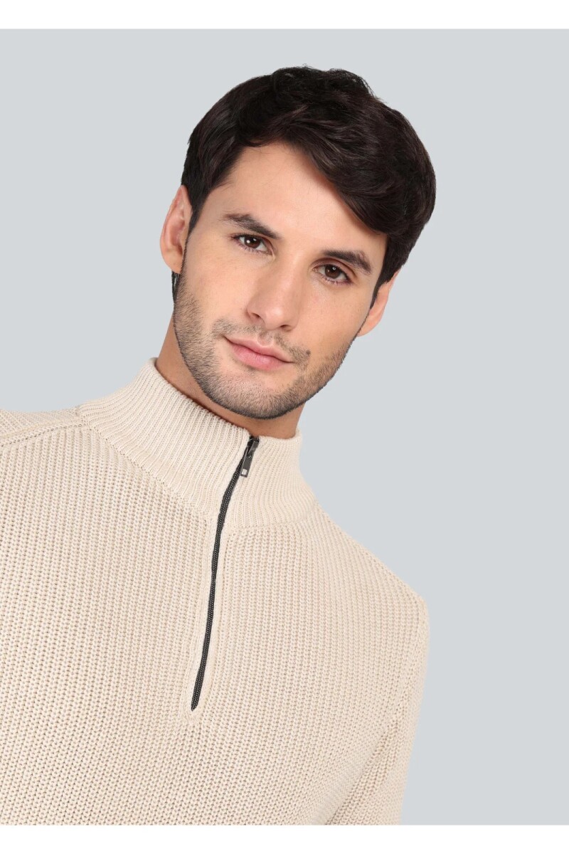 Sweater Medio Cierre Arrow BEIGE