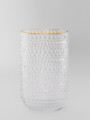 Vaso Alto Dots Borde Dorado Estampado 4