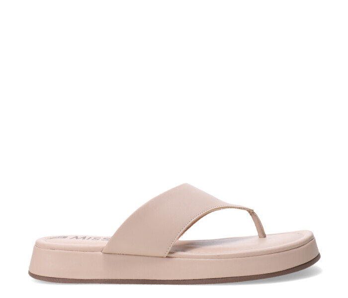 Sandalia de Mujer Miss Carol PLATS estilo chancla Beige