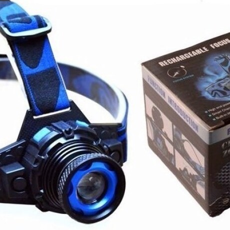 Linterna Minero Led Xp Con Zoom Regulable Incluye Accesorios Negro/azul