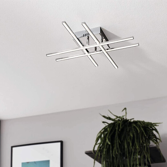 Aplique led techo c/listones cromados 24W LASANA 1 EG0856