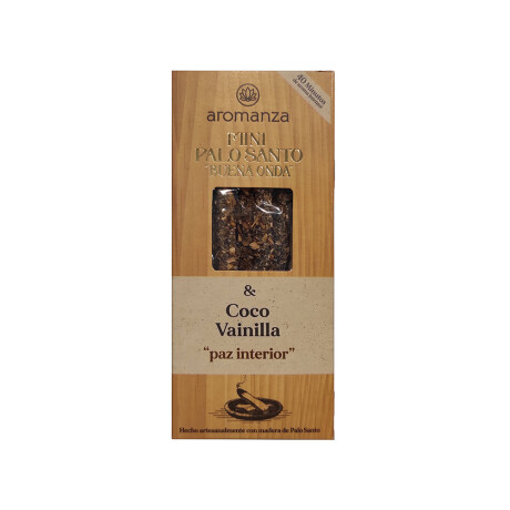 Incienso Mini Palo Santo Buena Onda Aromanza Coco Vainilla - Paz Interior