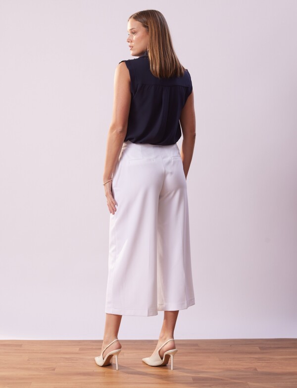 Pantalon Crop Wide Leg BLANCO