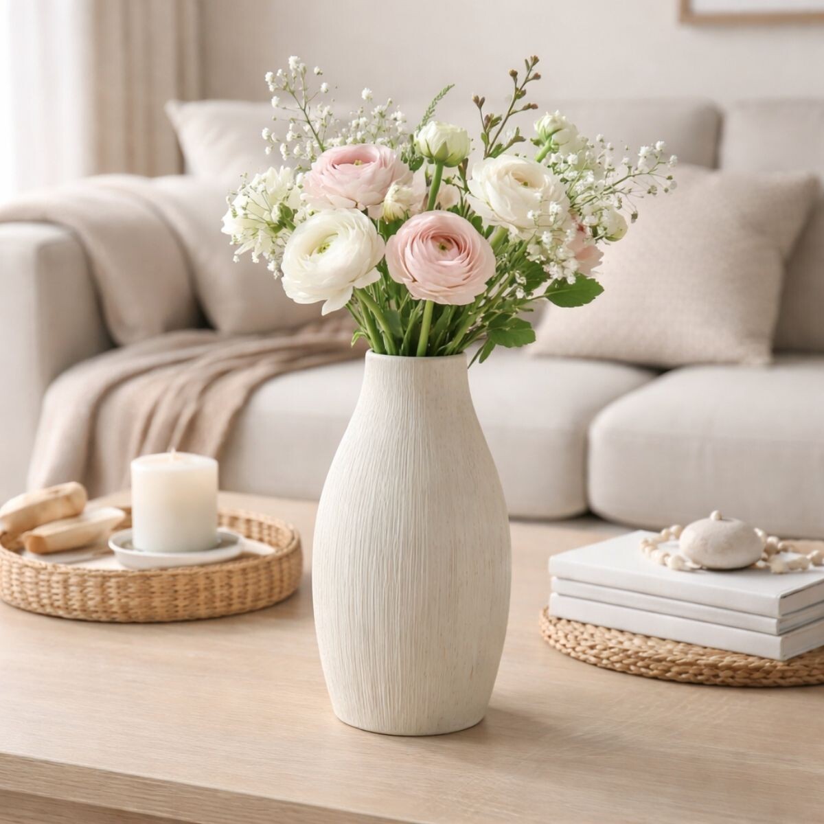 FLORERO JAPON Blanco Medium 