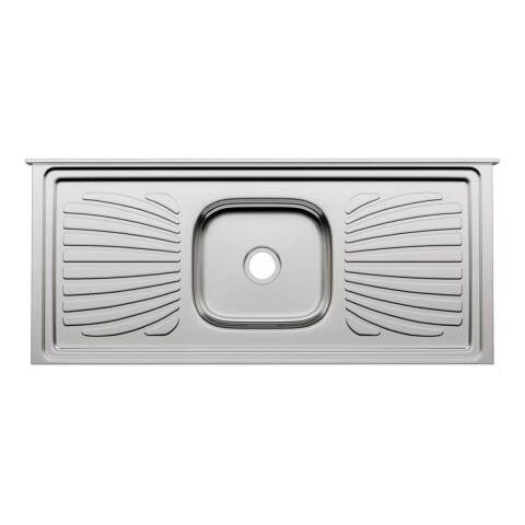 Mesada con pileta acero inox 120cm concreto, pileta con valvula Mesada Con Pileta Acero Inox 120cm Concreto, Pileta Con Valvula