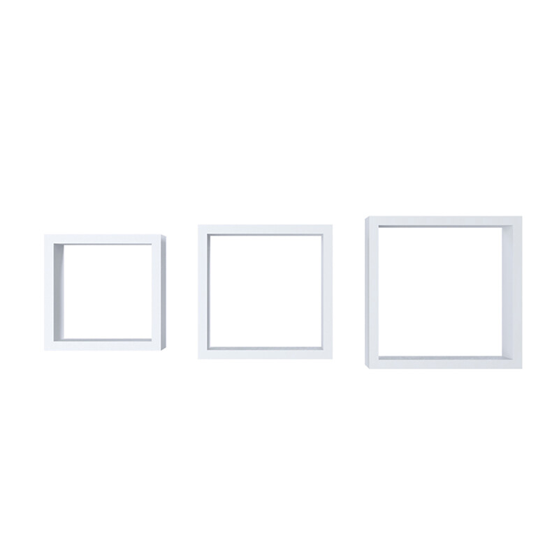 Set de 3 estantes cuadrados BLANCO