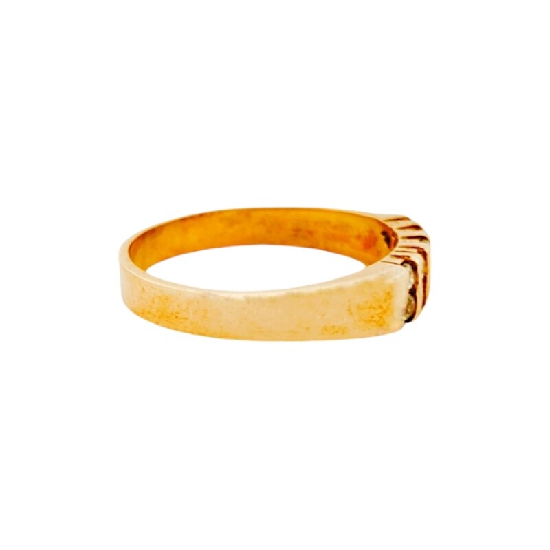 Anillo Barra-Oro bajo-Piedras zirconias-AN8025 conpiedra