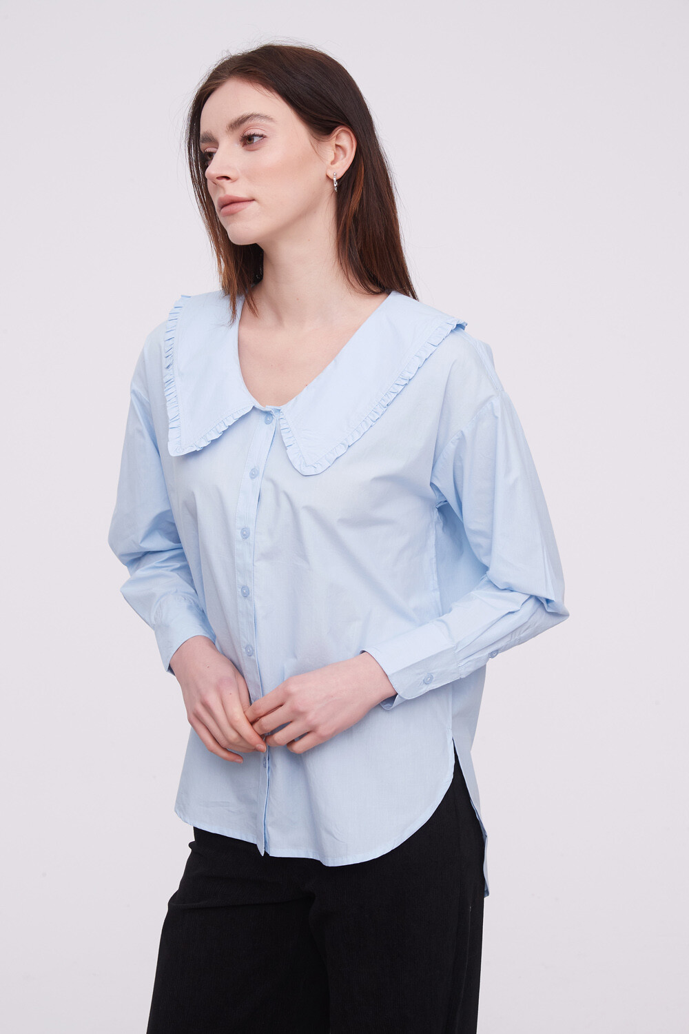 Camisa Lalou Celeste Claro