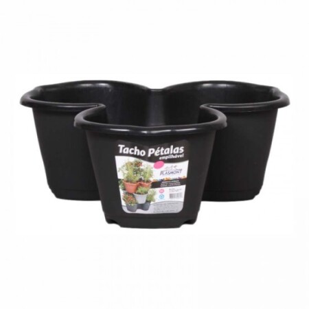 MACETA PETALO 11,5 LITROS NEGRO REF 0524 NEGRO