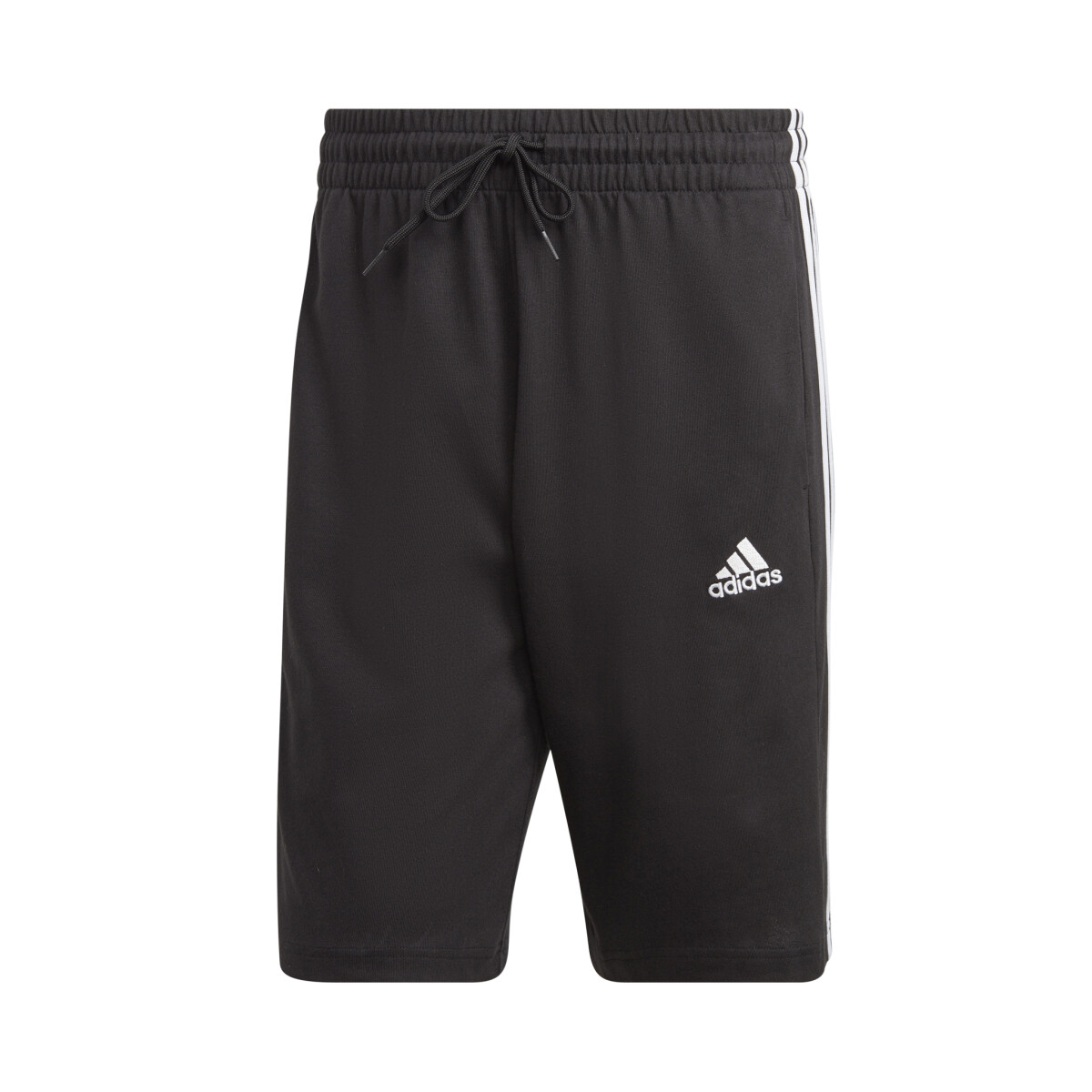 SHORT adidas ESSENTIALS SINGLE JERSEY 3-STRIPES - BLACK/WHITE 