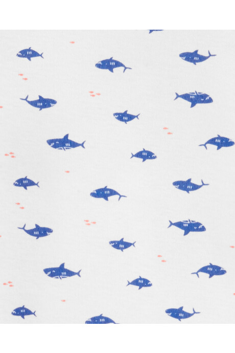 Set tres piezas de algodón, campera, pantalón y body, diseño tiburón Set tres piezas de algodón, campera, pantalón y body, diseño tiburón