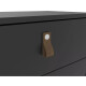 Mesa De Luz Cabecera Padua Nordica Cajones Dormitorio Negro