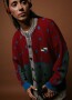 Cardigan VARSITY Bordó