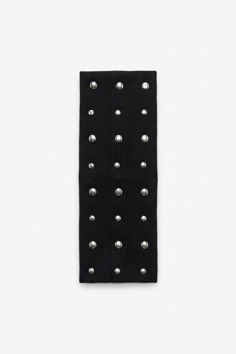 Vincha tachas elástica negro