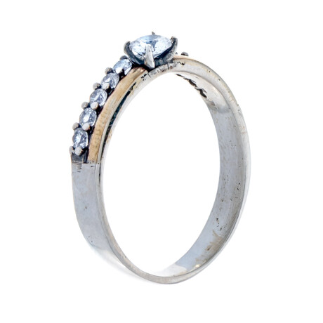 Anillo de plata 925, double con circonias Anillo de plata 925, double con circonias