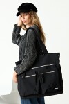 Shopper oversize cierres negro