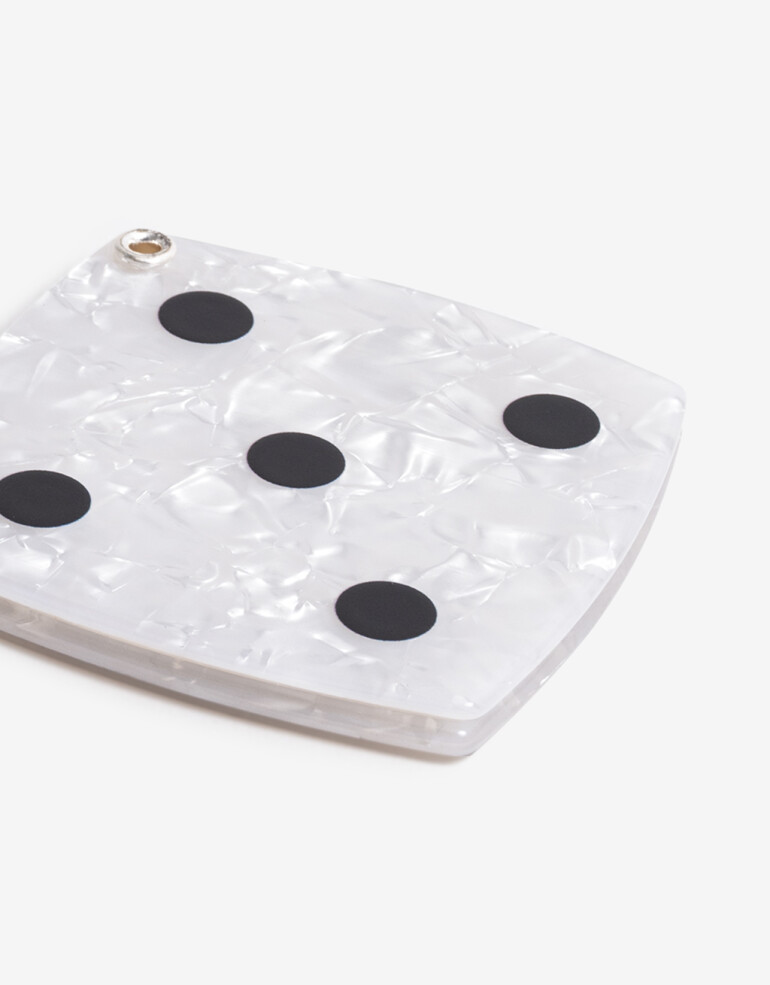 Espejos de cartera Espejo De Cartera Con Tapa - Blanco Nacarado/perlado