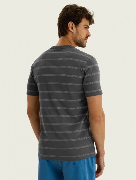CAMISETA BÁSICA A RAYAS GRIS