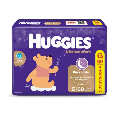 Huggies Pañales Ultraconfort G Ahorro 60un Huggies Pañales Ultraconfort G Ahorro 60un