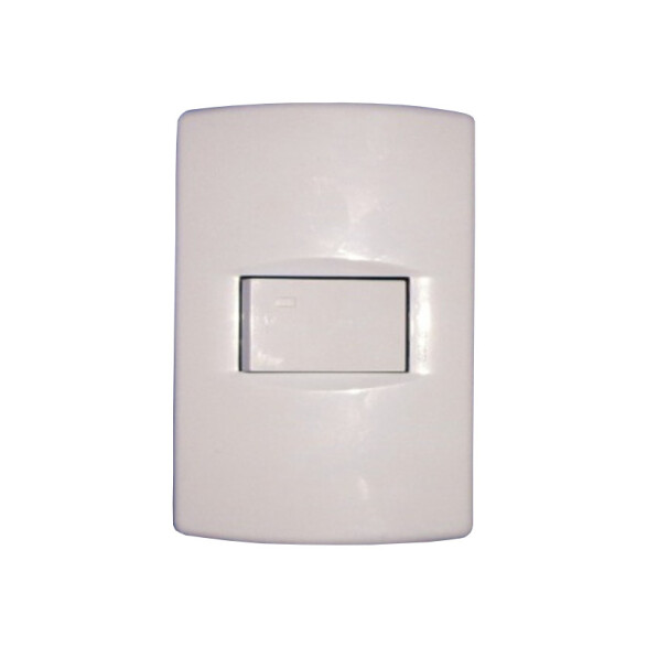 Plaqueta 1 módulo c/soporte+bastidor blanche Sica SK3410