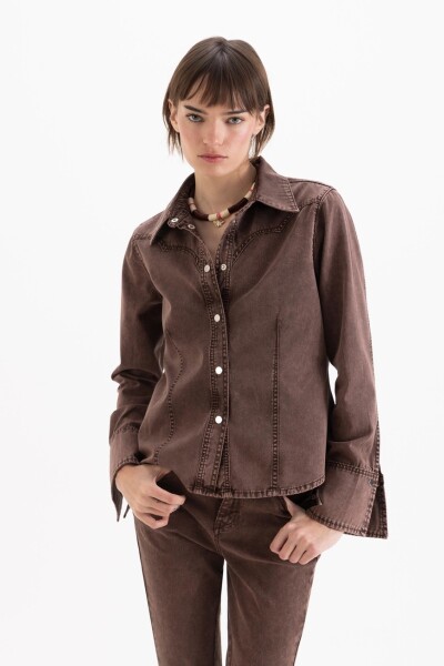 CAMISA SAND Chocolate