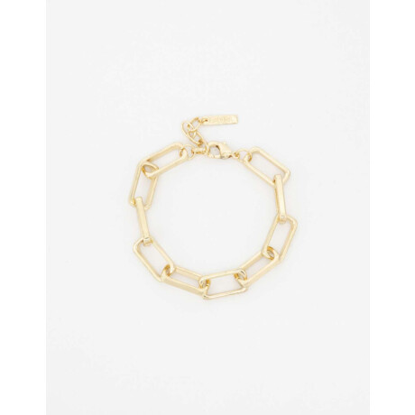 Pulsera Flexible Maxi Eslabones Dorado