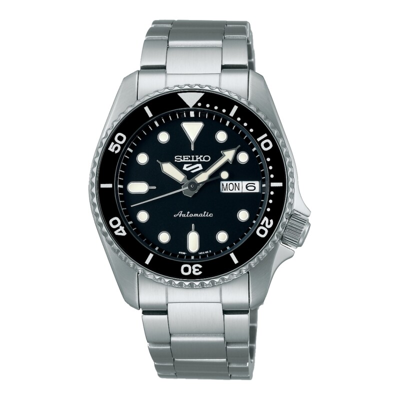 Reloj automático Seiko 5 Sports SRPK29K1 para hombre con correa de acero Negro