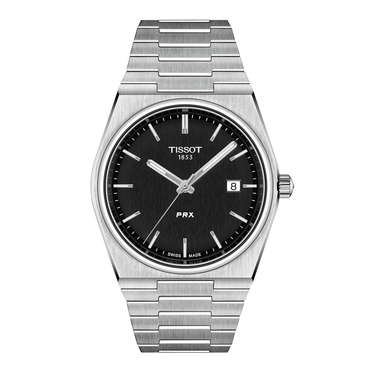 Reloj Tissot PRX 40mm de acero con esfera negra 