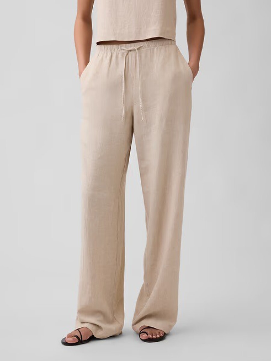Pantalón De Lino Wide Mujer - Flax Linen 