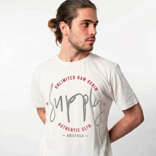 T-Shirt Print V27 Supply White