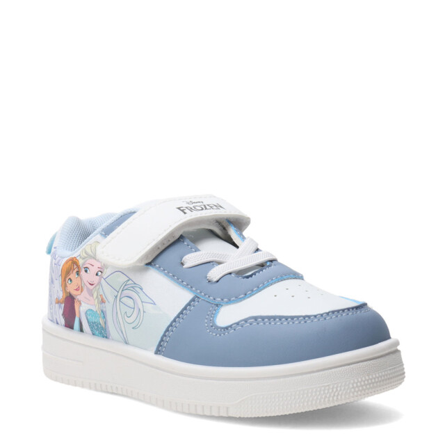 Championes Unisex Disney Frozen C/Velcro Blanco - Celeste