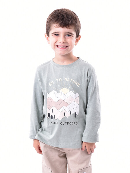 REMERA UNAI VERDE GRISACEO