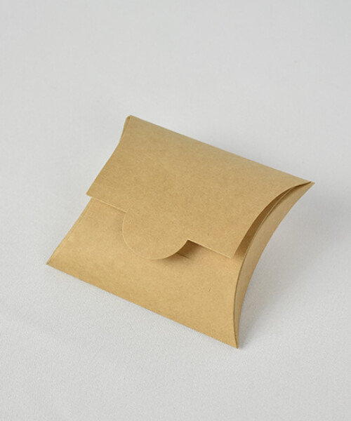 Estuche pillow eco 7x8 cm. REVERSIBLE BLANCO - MADERA
