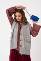CHALECO TEJIDO CON BOTONES Gris