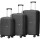 Set X3 Valijas De Viaje Rígidas 4 ruedas 20, 24 y 28 Negro1